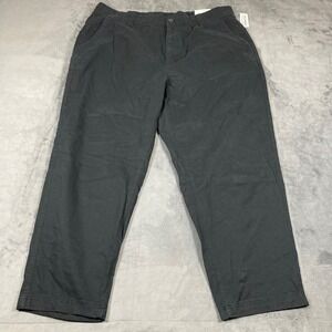 Old Navy OG Chino Pants Womens XL Black High-Rise Ankle Elastic Back New